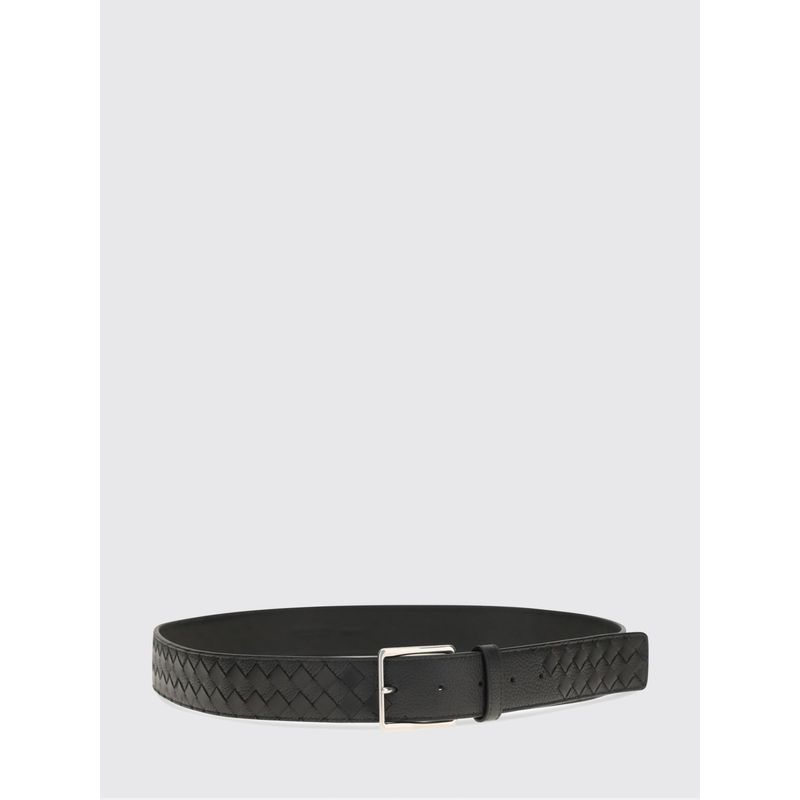 Bottega Veneta Men Bottega Veneta Intrecciato Woven Lambskin Leather Belt